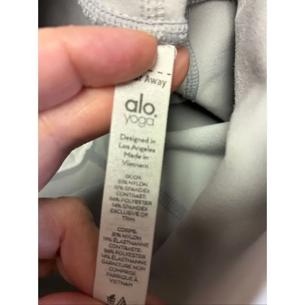 ALO Moto with Sheer Cutouts in Light Gray Size S